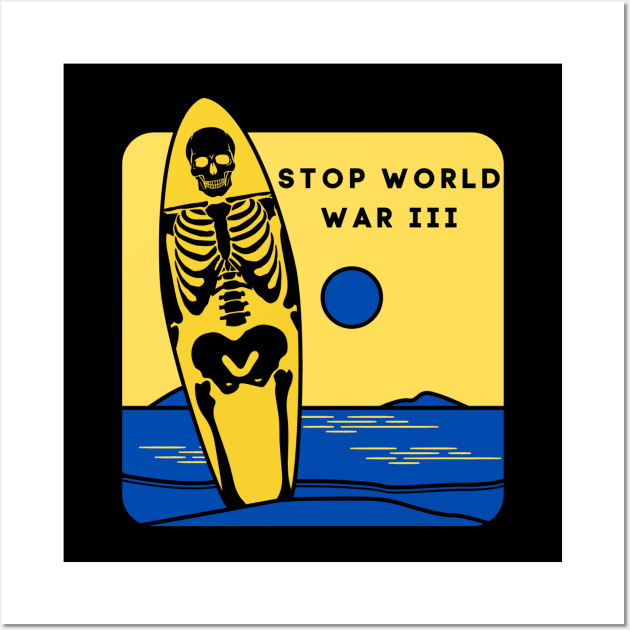 Skull Capsule Stop World War III Wall Art by Saddie Mystic